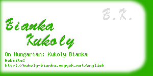 bianka kukoly business card